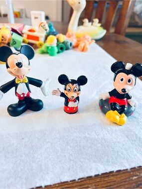 Set of three Mickey Mouse figures
